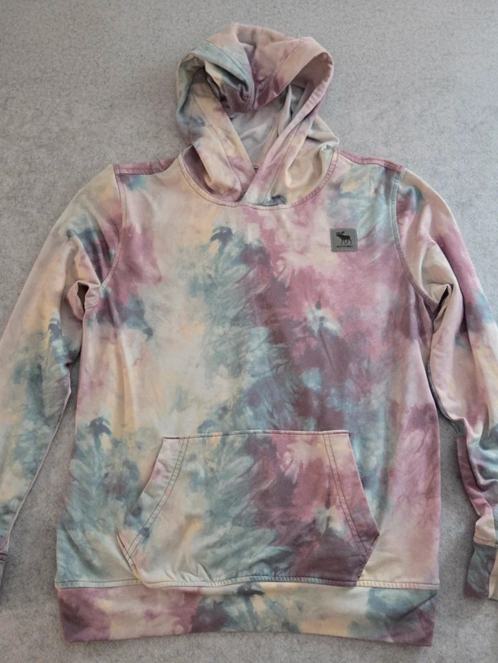 Abercrombie Kids Youth Multicolor Tie Dye Pullover Long Sleeve Hoodie - 11/12